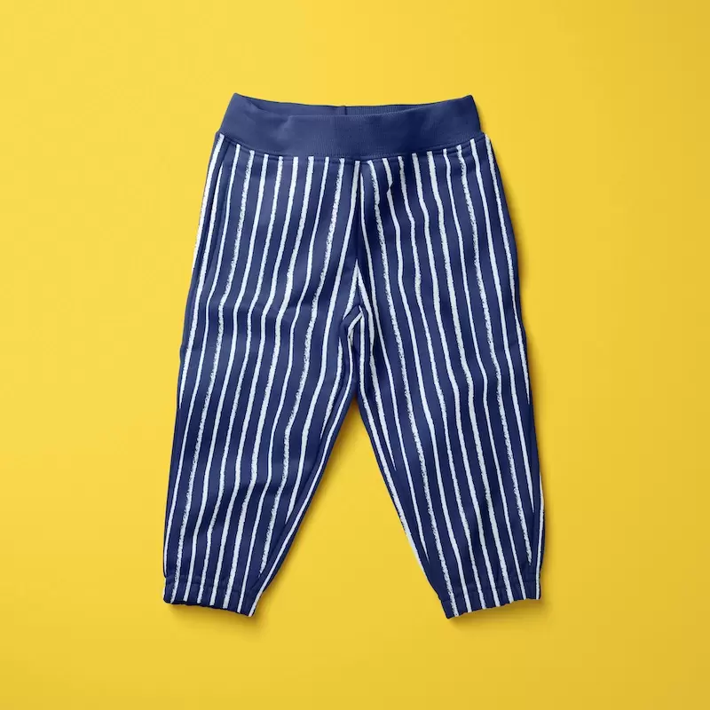 Crayon stripes navy jogger pants